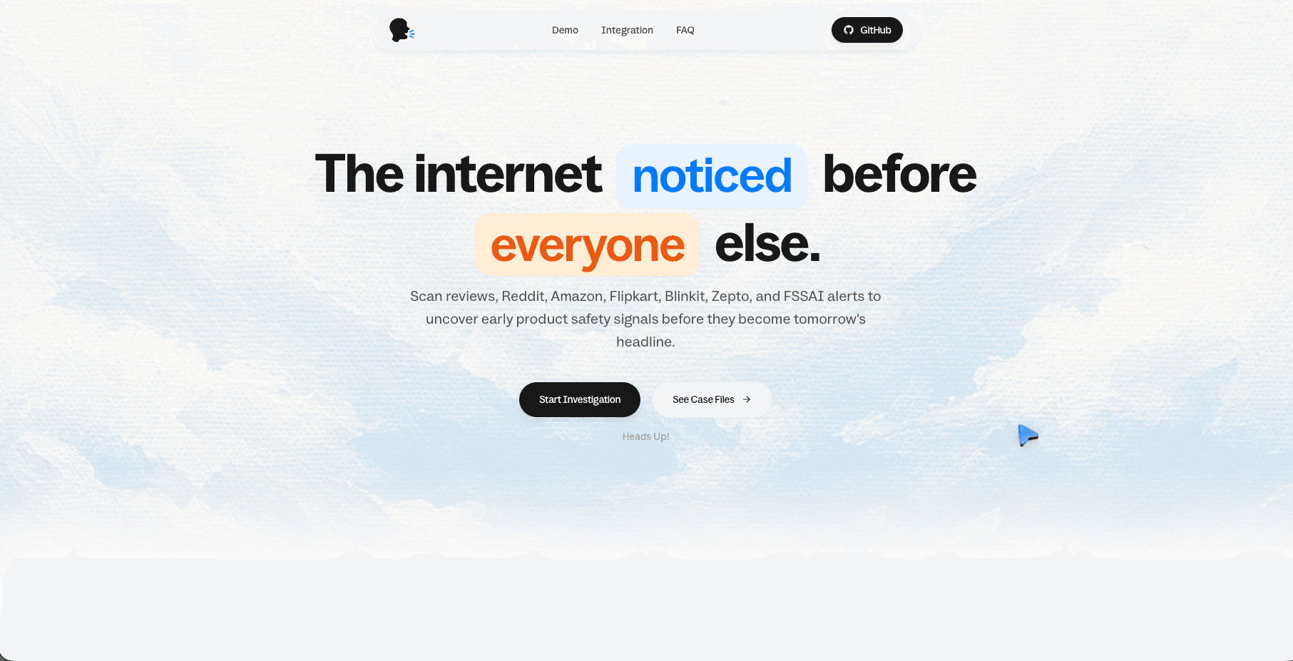 HeadsUp screenshot